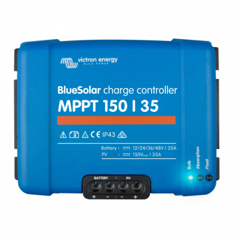 Victron BlueSolar MPPT 150/35 35A solar charge controller for solar panels up to 500W (12V) / 1000W (24V) / 1500W (36V) / 2000W (48V) up to 150V