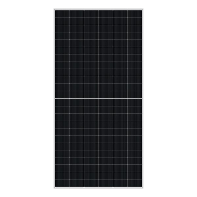 DMEGC Solar 590W Infinity 144 Cut Bi-Facial Dual Glass N-type Mono Solar Module - Silver Frame/White Backsheet