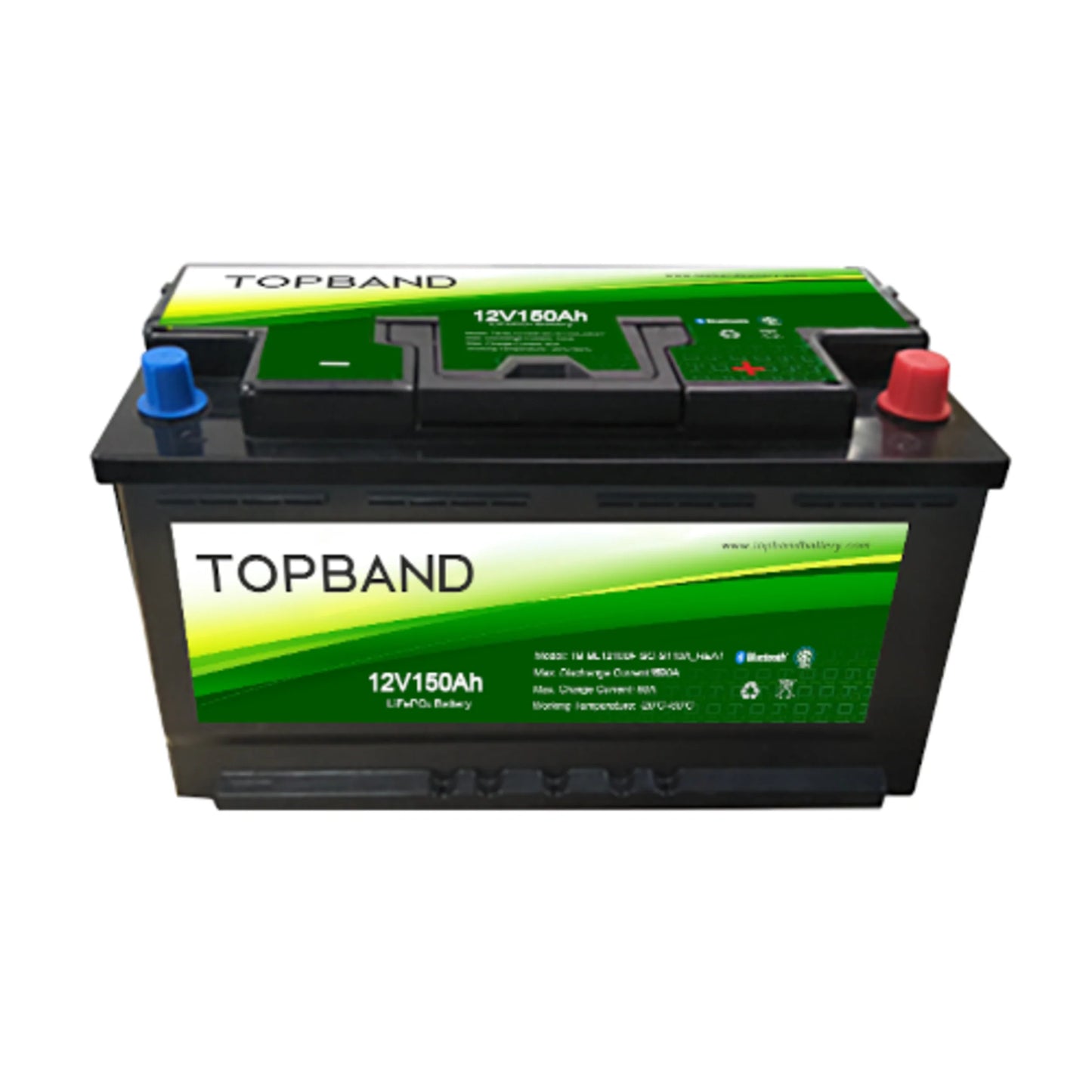 Topband B Series 12V 150Ah Lithium/LifePO4 Battery with Bluetooth and Heater