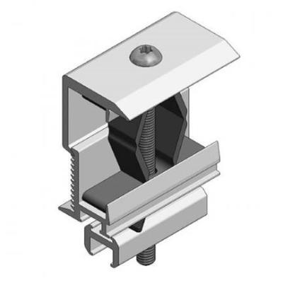 VDV Aluminium End Panel Clamp for Aluminium Profile 28-50mm