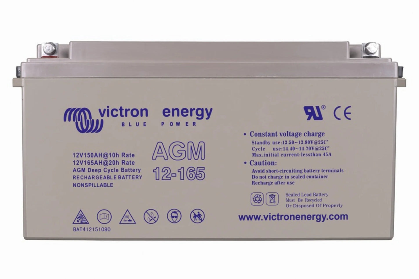 Victron Energy 12V/165Ah AGM Deep Cycle Battery (M8)