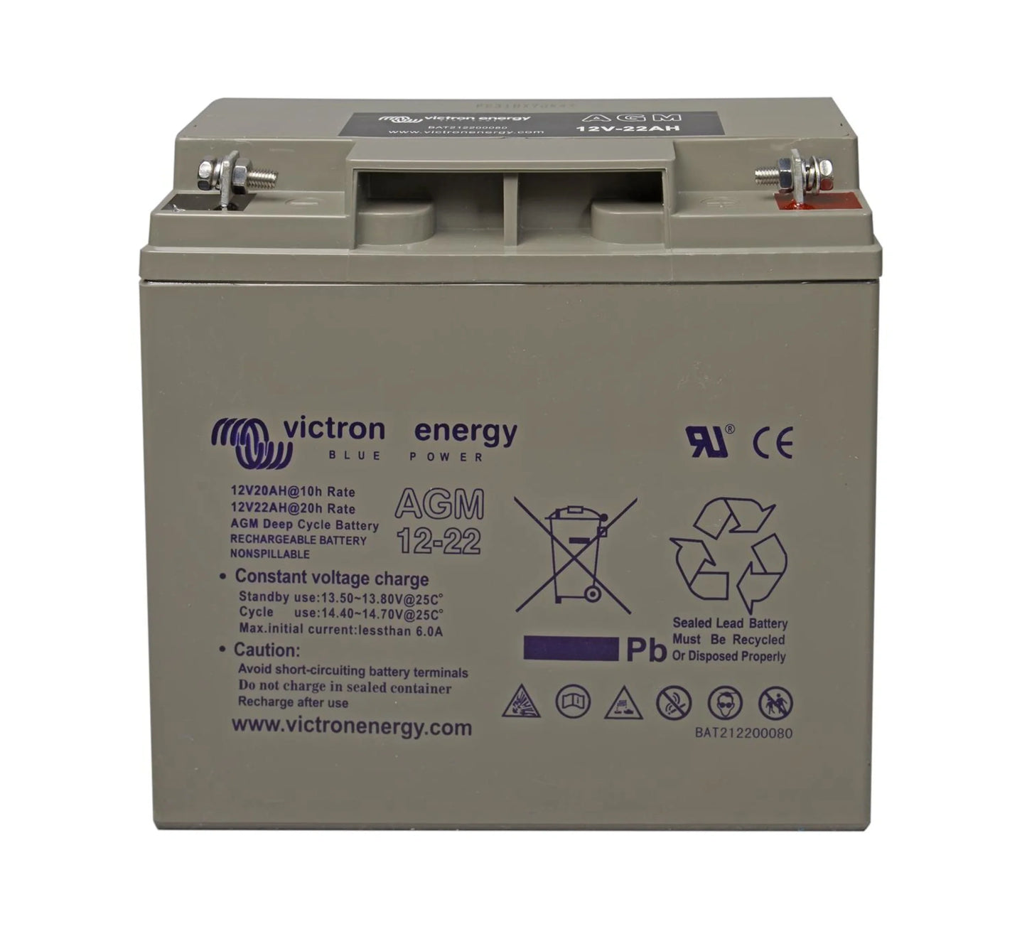 Victron Energy 12V/22Ah AGM Deep Cycle Battery