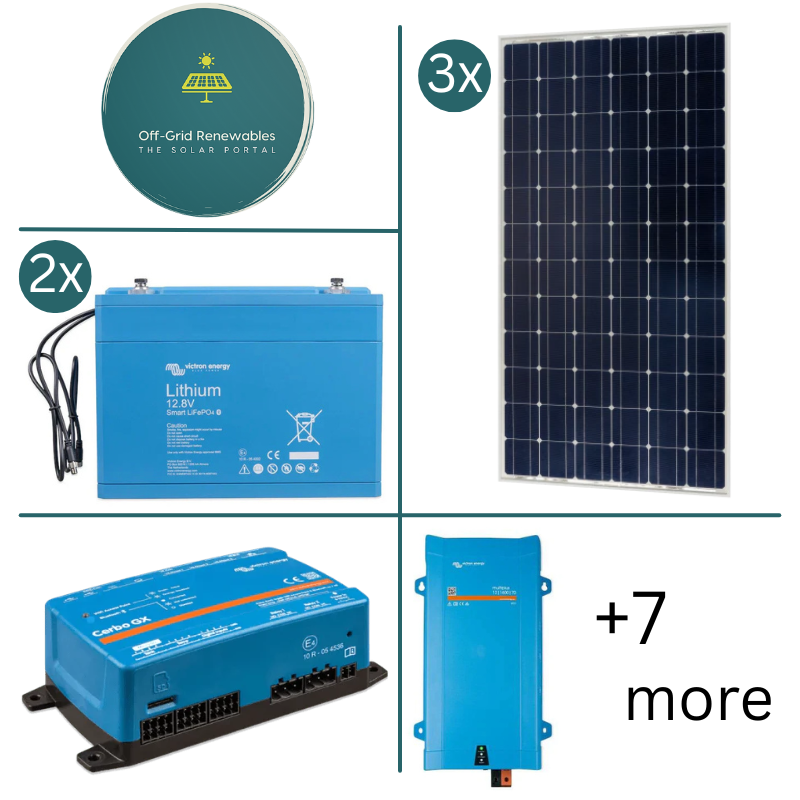 Victron Energy 12V LiFePO4 Campervan Bundle – 1600VA Inverter with GX Monitoring, Lynx Distribution & 320Ah Lithium