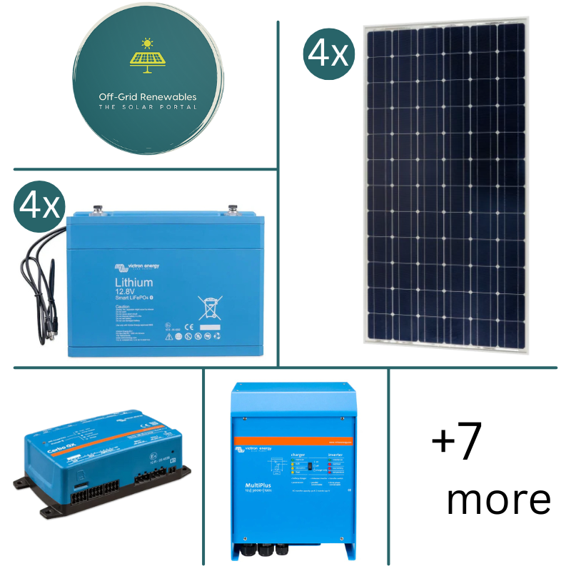 Victron Energy 12V LiFePO4 Campervan Bundle – 3000VA Inverter with GX Monitoring, Lynx Distribution & 640Ah Lithium