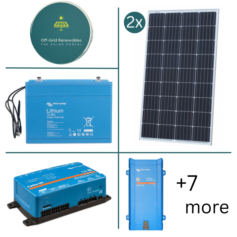 Victron Energy 12V LiFePO4 Campervan Bundle – 500VA Inverter with GX Monitoring & Lynx Distributor