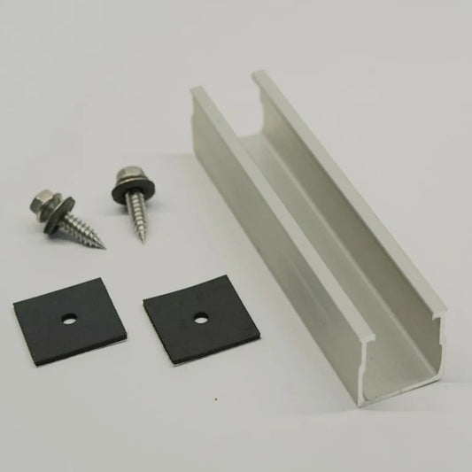 Fastensol 140mm Mini Rail 6 hole (Landscape - Flat Roof Tray, Metal Trap Roof)