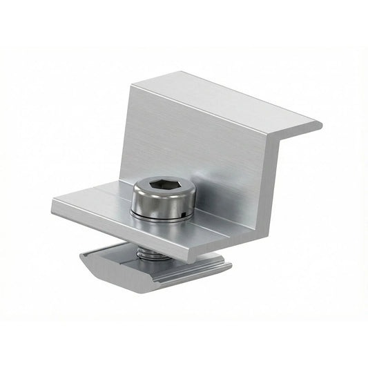 Fastensol Silver End Clamp (40mm)