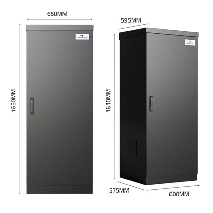 Fogstar Energy 40.96kWh 51.2V IP56 Outdoor Battery System and Cabinet - 8 Rack Batteries