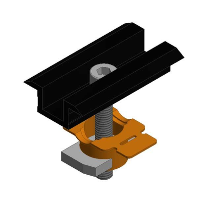 GSE On Roof - Double Clamp - 30/40mm - Black