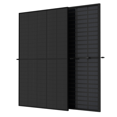 Trinasolar 435W Vertex S+ BiFacial Dual Glass N-type iTOPCon Mono Solar Module - Black Frame/Transparent Backsheet