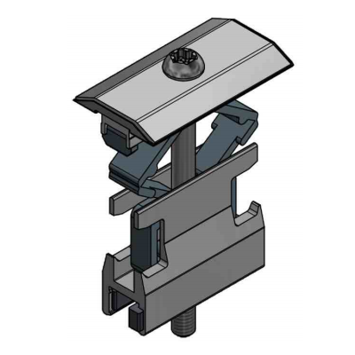VDV Aluminium Mid Panel Clamp for Alu Profile 28-50mm