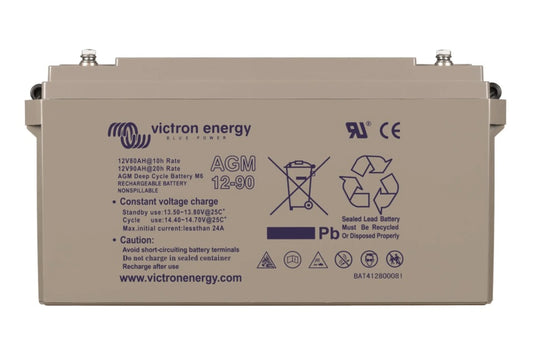 Victron Energy 12V/90Ah AGM Deep Cycle Battery (M6)