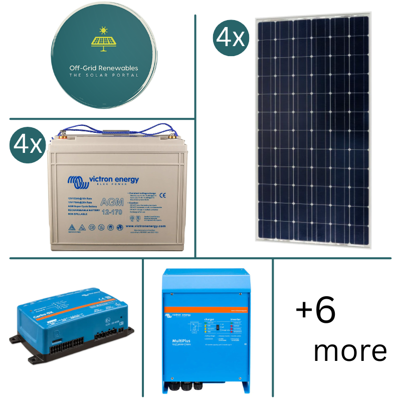 Victron Energy 12V Campervan Electrical Bundle – 3000VA Inverter with GX Monitoring, Lynx Distribution & 680Ah AGM