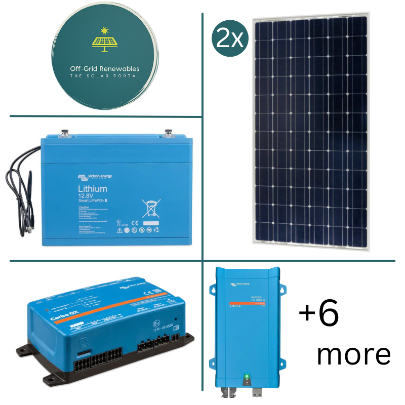 Victron Energy 12V LiFePO4 Campervan Bundle – 1200VA Inverter with GX Monitoring, Lynx Distribution & 200Ah Victron NG Series